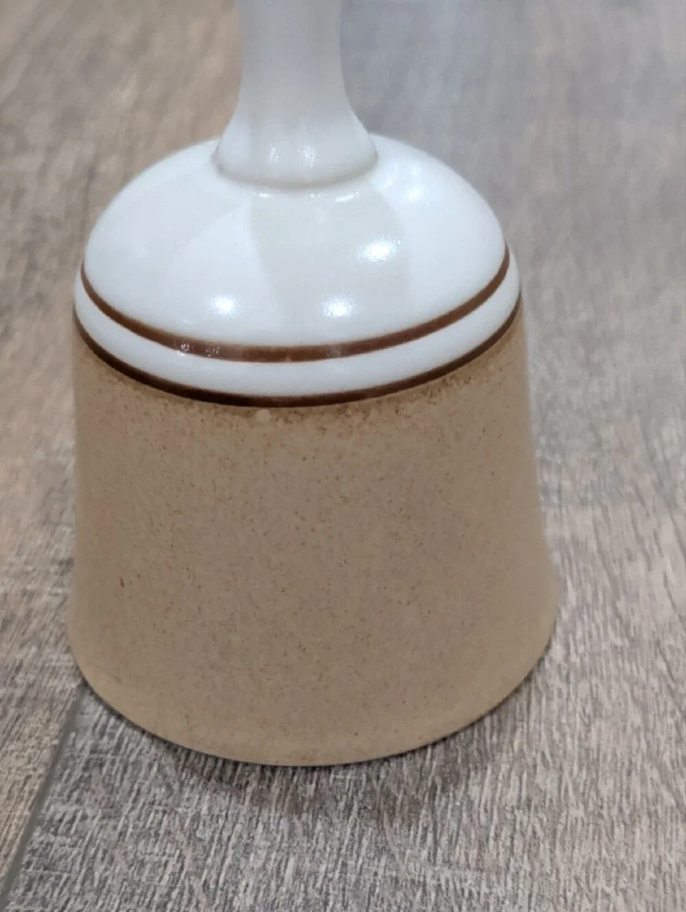 Strasburg Rail Road Ceramic Bell in White and Beige